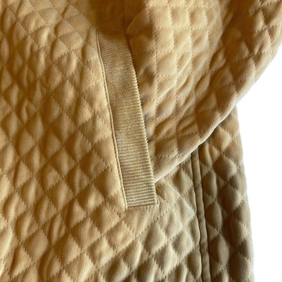 Talbots Jacket, Coat, Quilted Womens Size M Canary Yellow Snap Buttons, Pockets - Picture 8 of 13